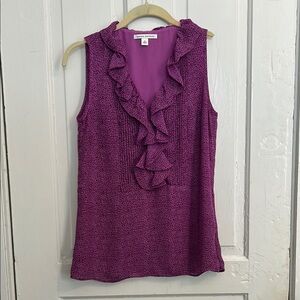 NWOT Banana Republic Purple Blouse with Elegant Design